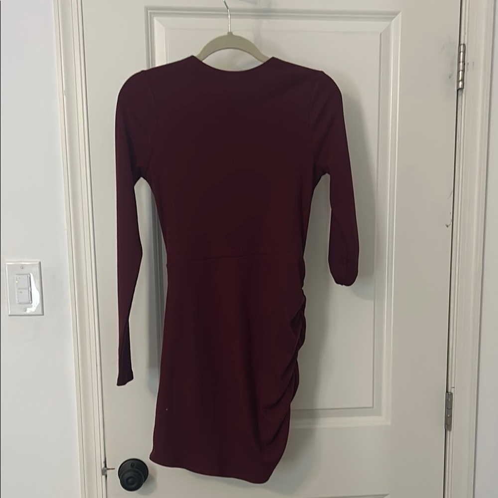 Lovers + Friends Deep Red Long Sleeve Dress